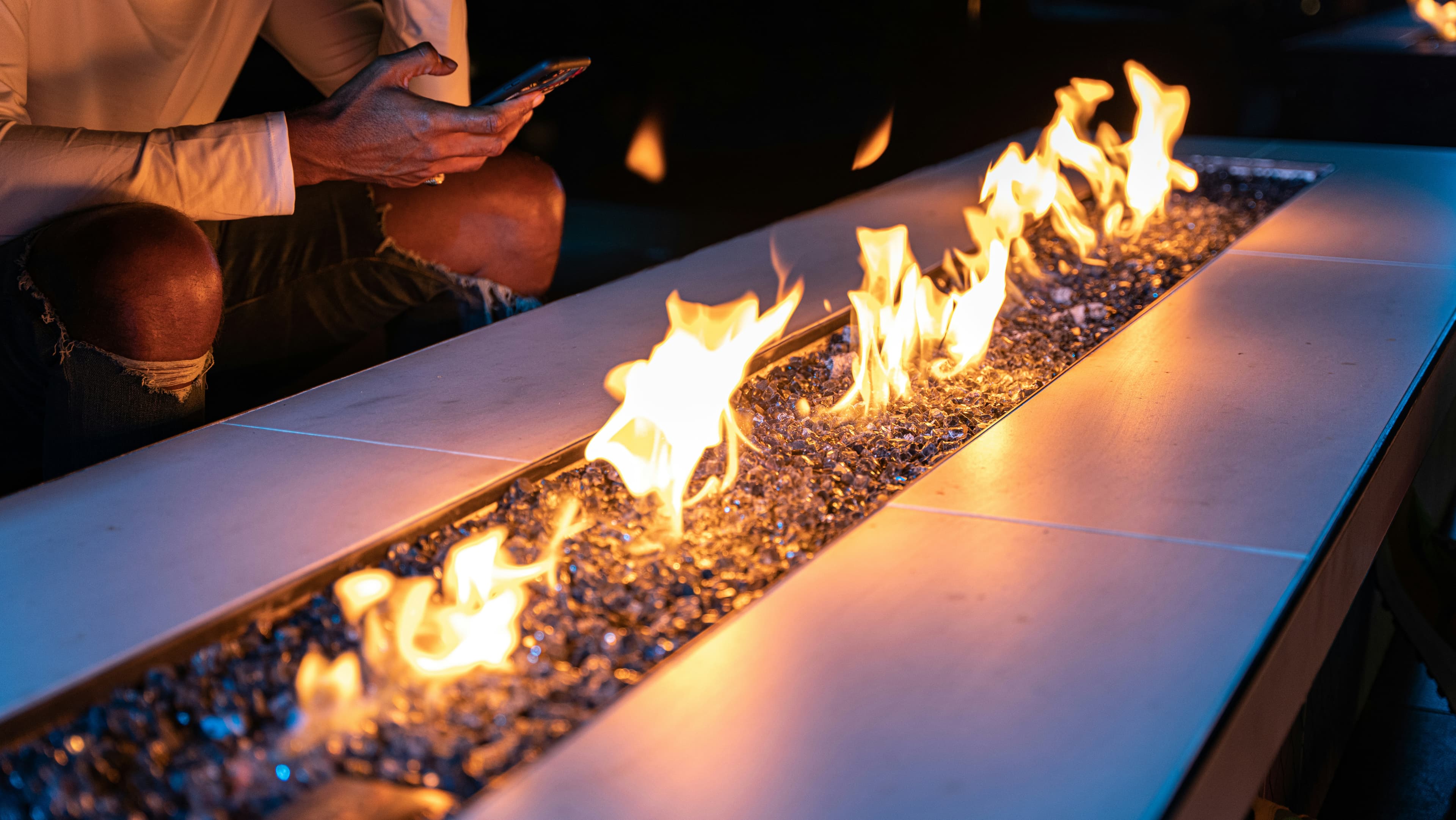 Real Flame Sedona Concrete Fire Table